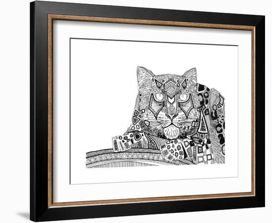 Snow Leopard (Variant 1)-Sharon Turner-Framed Art Print