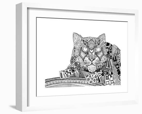 Snow Leopard (Variant 1)-Sharon Turner-Framed Art Print