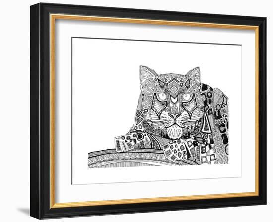 Snow Leopard (Variant 1)-Sharon Turner-Framed Art Print