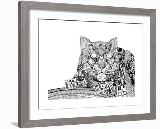 Snow Leopard (Variant 1)-Sharon Turner-Framed Art Print