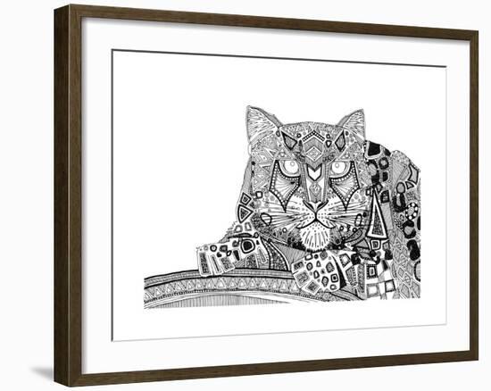 Snow Leopard (Variant 1)-Sharon Turner-Framed Art Print