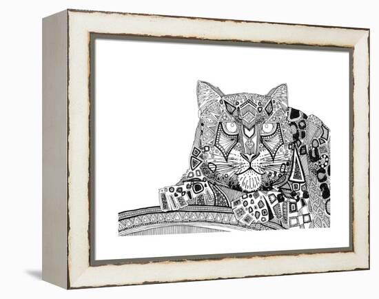 Snow Leopard (Variant 1)-Sharon Turner-Framed Stretched Canvas