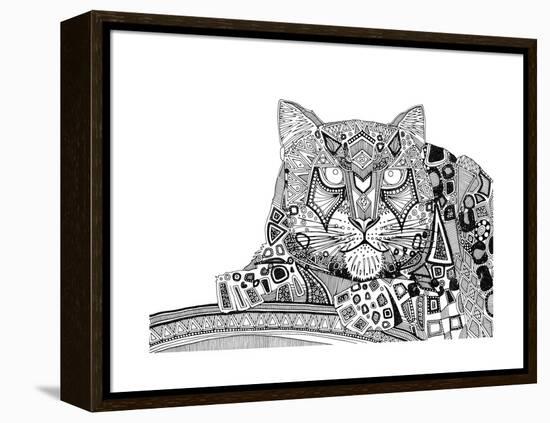 Snow Leopard (Variant 1)-Sharon Turner-Framed Stretched Canvas