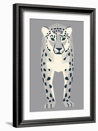 Snow Leopard-null-Framed Premium Giclee Print