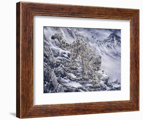 Snow Leopard-Jeff Tift-Framed Giclee Print