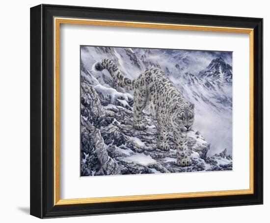 Snow Leopard-Jeff Tift-Framed Giclee Print