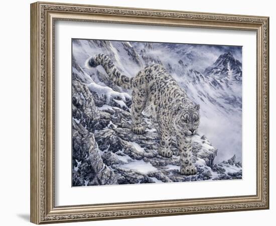 Snow Leopard-Jeff Tift-Framed Giclee Print