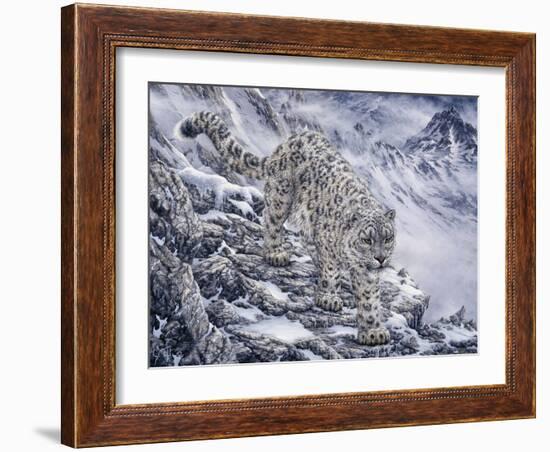 Snow Leopard-Jeff Tift-Framed Giclee Print