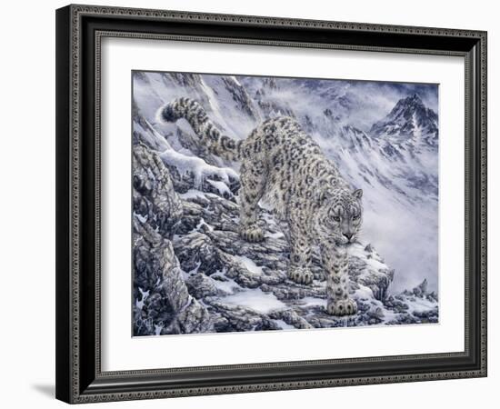 Snow Leopard-Jeff Tift-Framed Giclee Print