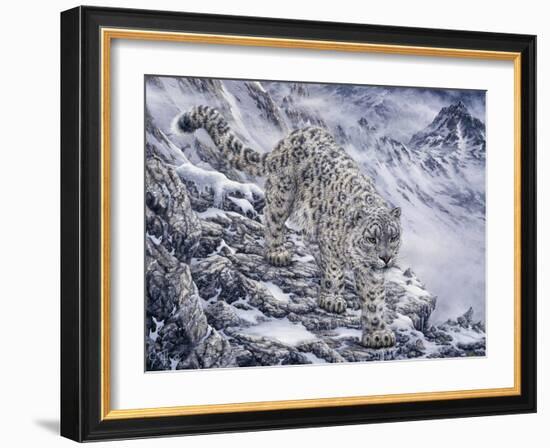 Snow Leopard-Jeff Tift-Framed Giclee Print