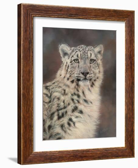 Snow Leopard-David Stribbling-Framed Art Print