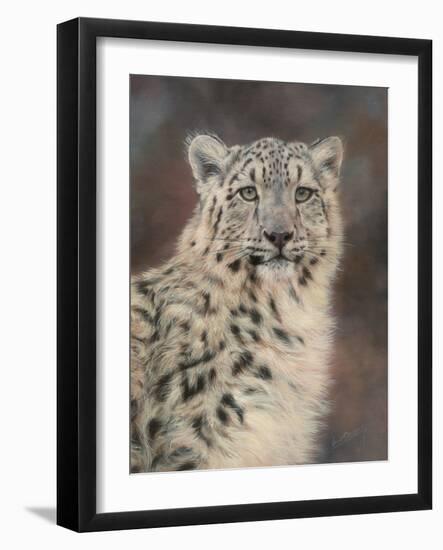 Snow Leopard-David Stribbling-Framed Art Print