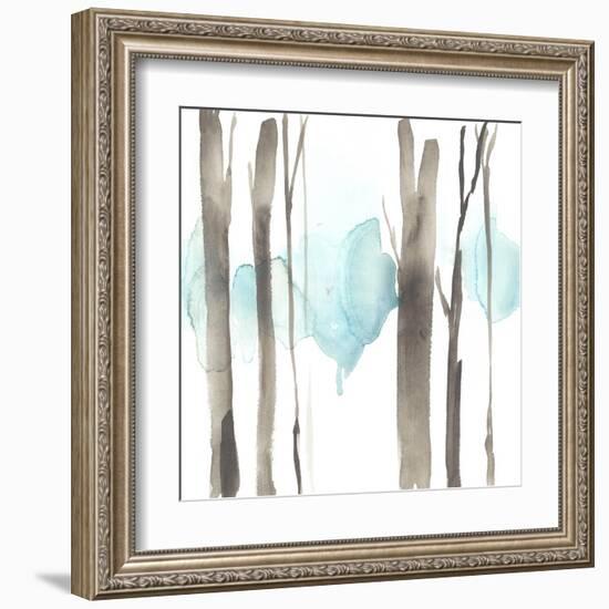 Snow Line V-null-Framed Art Print