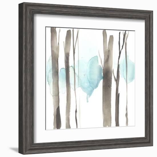 Snow Line V-null-Framed Art Print