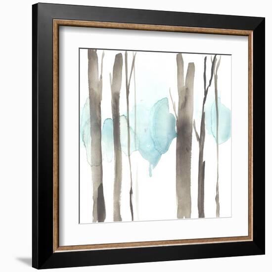 Snow Line V-null-Framed Art Print