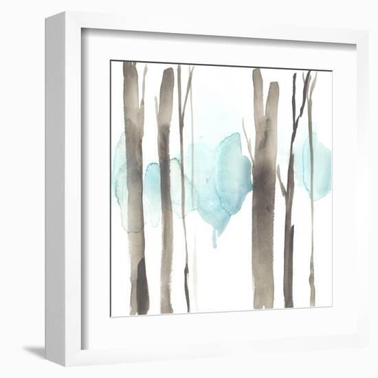 Snow Line V-null-Framed Art Print