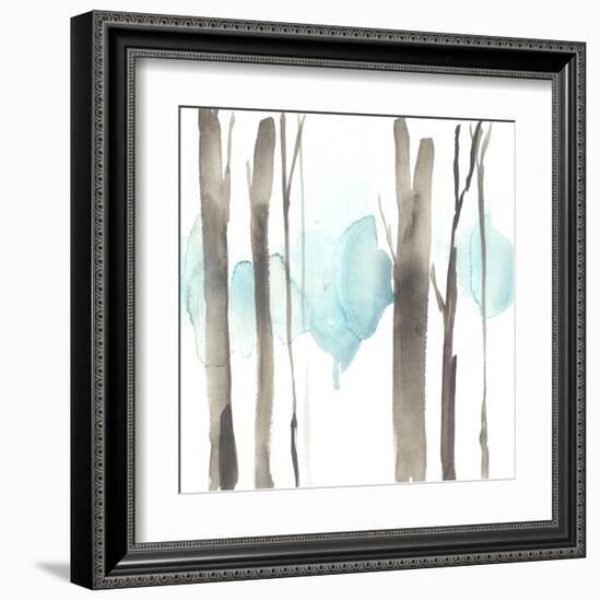 Snow Line V-null-Framed Art Print