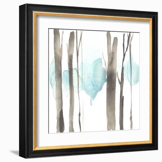 Snow Line V-null-Framed Art Print