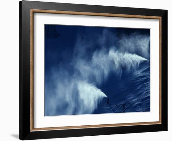 Snow Making Jets Working-Paul Sutton-Framed Photographic Print
