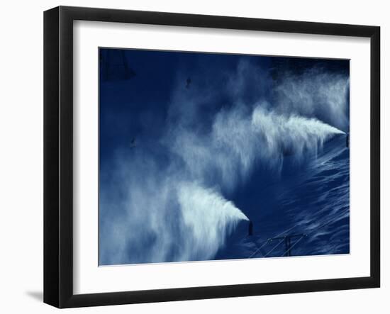 Snow Making Jets Working-Paul Sutton-Framed Photographic Print