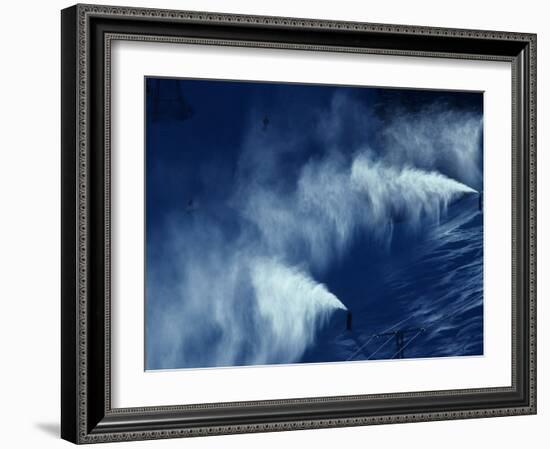 Snow Making Jets Working-Paul Sutton-Framed Photographic Print