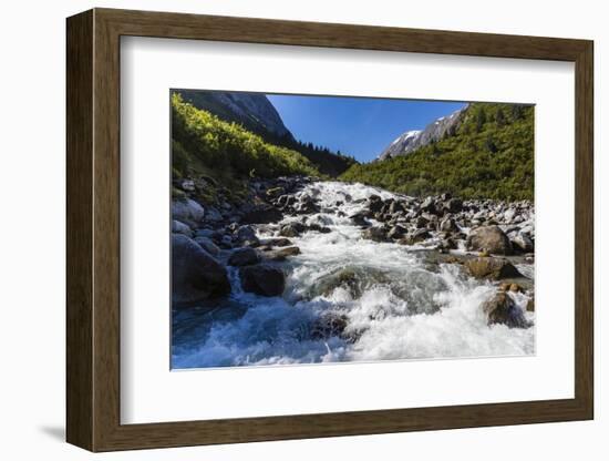Snow-Melt Waterfall in Tracy Arm-Ford's Terror Wilderness Area-Michael Nolan-Framed Photographic Print