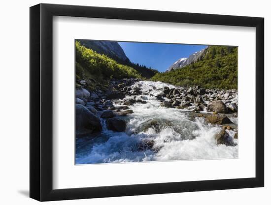 Snow-Melt Waterfall in Tracy Arm-Ford's Terror Wilderness Area-Michael Nolan-Framed Photographic Print