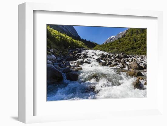 Snow-Melt Waterfall in Tracy Arm-Ford's Terror Wilderness Area-Michael Nolan-Framed Photographic Print