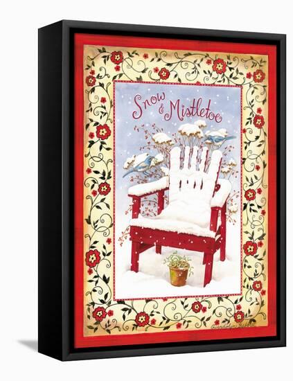 Snow & Mistletoe-Gwendolyn Babbitt-Framed Stretched Canvas