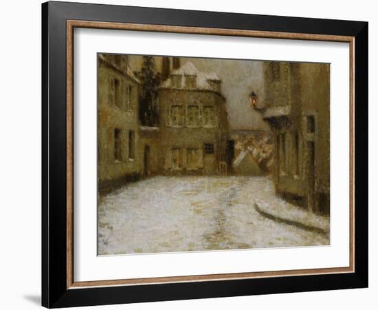 Snow, Montmartre-Henri Eugene Augustin Le Sidaner-Framed Giclee Print