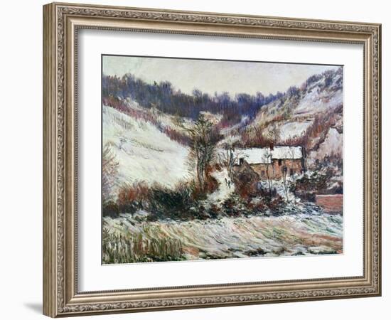 Snow Near Falaise, Normandy, c.1885-86-Claude Monet-Framed Giclee Print