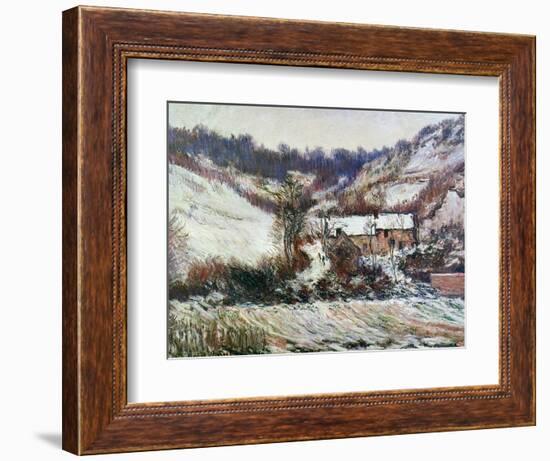 Snow Near Falaise, Normandy, c.1885-86-Claude Monet-Framed Giclee Print