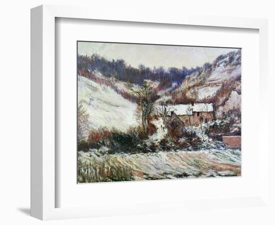 Snow Near Falaise, Normandy, c.1885-86-Claude Monet-Framed Giclee Print