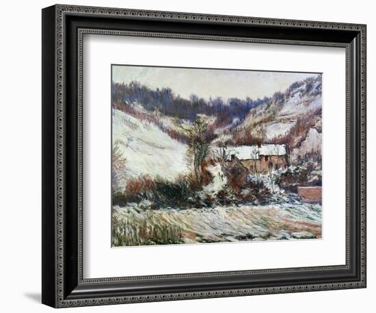 Snow Near Falaise, Normandy, c.1885-86-Claude Monet-Framed Giclee Print
