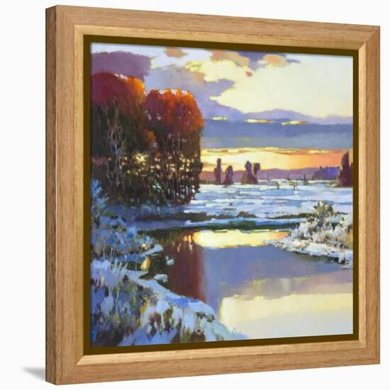 Snow on Greenbrier-Max Hayslette-Framed Premier Image Canvas