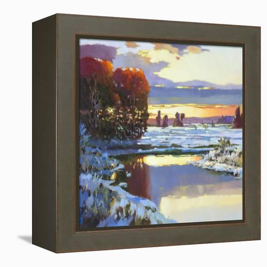 Snow on Greenbrier-Max Hayslette-Framed Premier Image Canvas