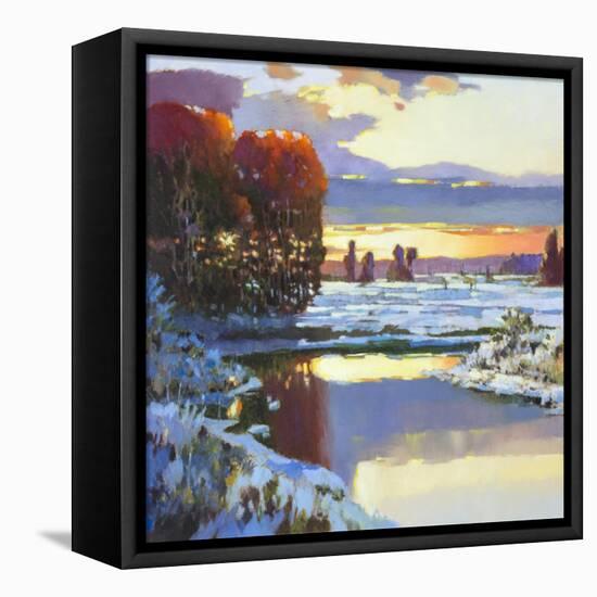 Snow on Greenbrier-Max Hayslette-Framed Premier Image Canvas