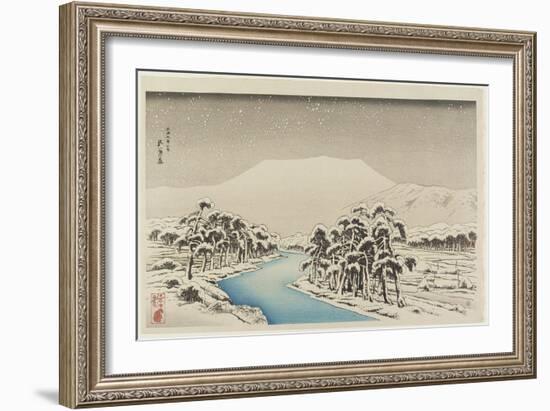 Snow on Mount Ibuki, January 1920-Goyo Hashiguchi-Framed Giclee Print