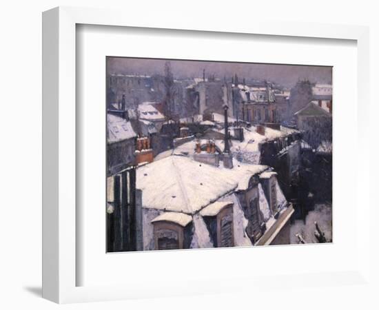 Snow on Roofs, 1878-Gustave Caillebotte-Framed Giclee Print