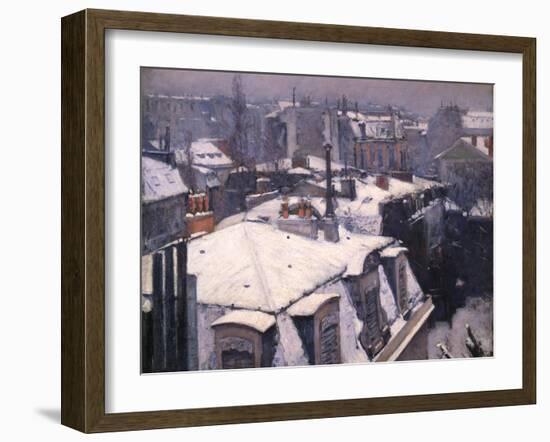 Snow on Roofs, 1878-Gustave Caillebotte-Framed Giclee Print