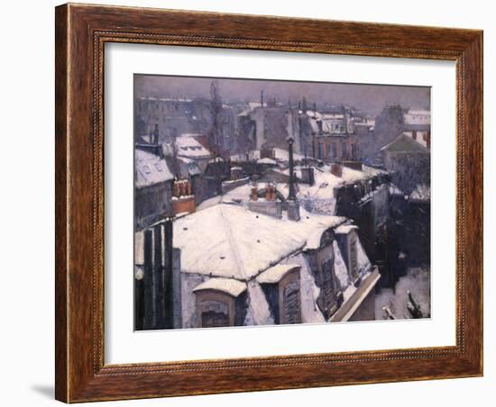 Snow on Roofs, 1878-Gustave Caillebotte-Framed Giclee Print