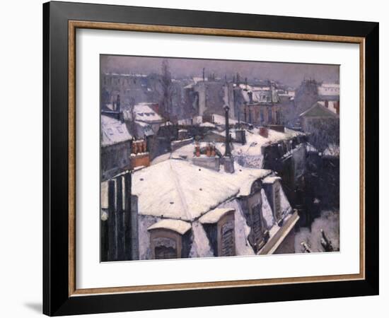 Snow on Roofs, 1878-Gustave Caillebotte-Framed Giclee Print