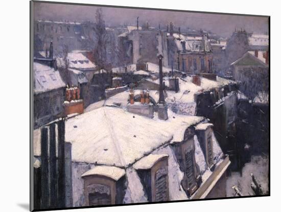 Snow on Roofs, 1878-Gustave Caillebotte-Mounted Giclee Print