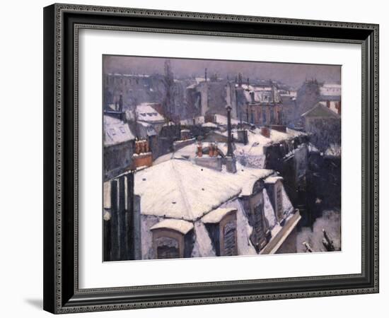 Snow on Roofs, 1878-Gustave Caillebotte-Framed Giclee Print