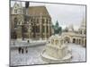 Snow on St. Stephen's Statue, Castle Hill Area, Budapest, Hungary-Christian Kober-Mounted Photographic Print