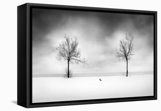 Snow on the Beach-George Digalakis-Framed Premier Image Canvas