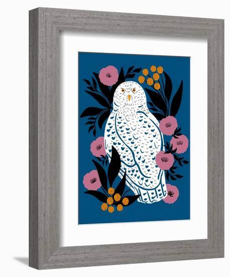 Snow Owl-Tara Reed-Framed Art Print