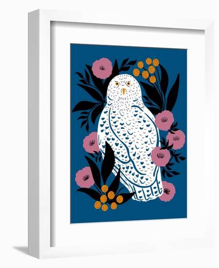 Snow Owl-Tara Reed-Framed Art Print