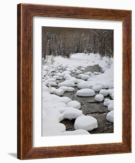 Snow Pillows on the Dolores River, San Juan National Forest, Colorado, USA, North America-James Hager-Framed Photographic Print