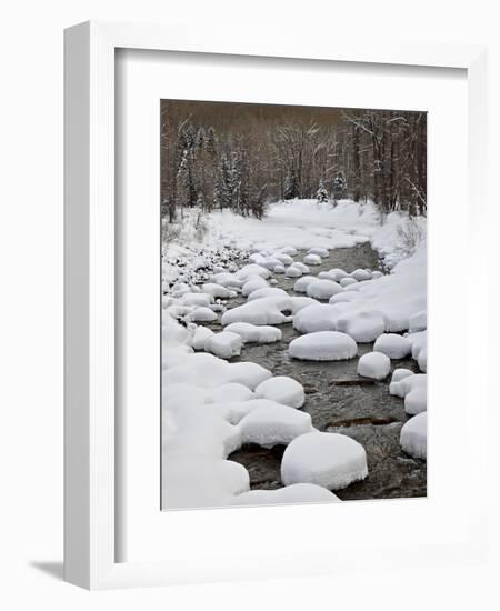 Snow Pillows on the Dolores River, San Juan National Forest, Colorado, USA, North America-James Hager-Framed Photographic Print